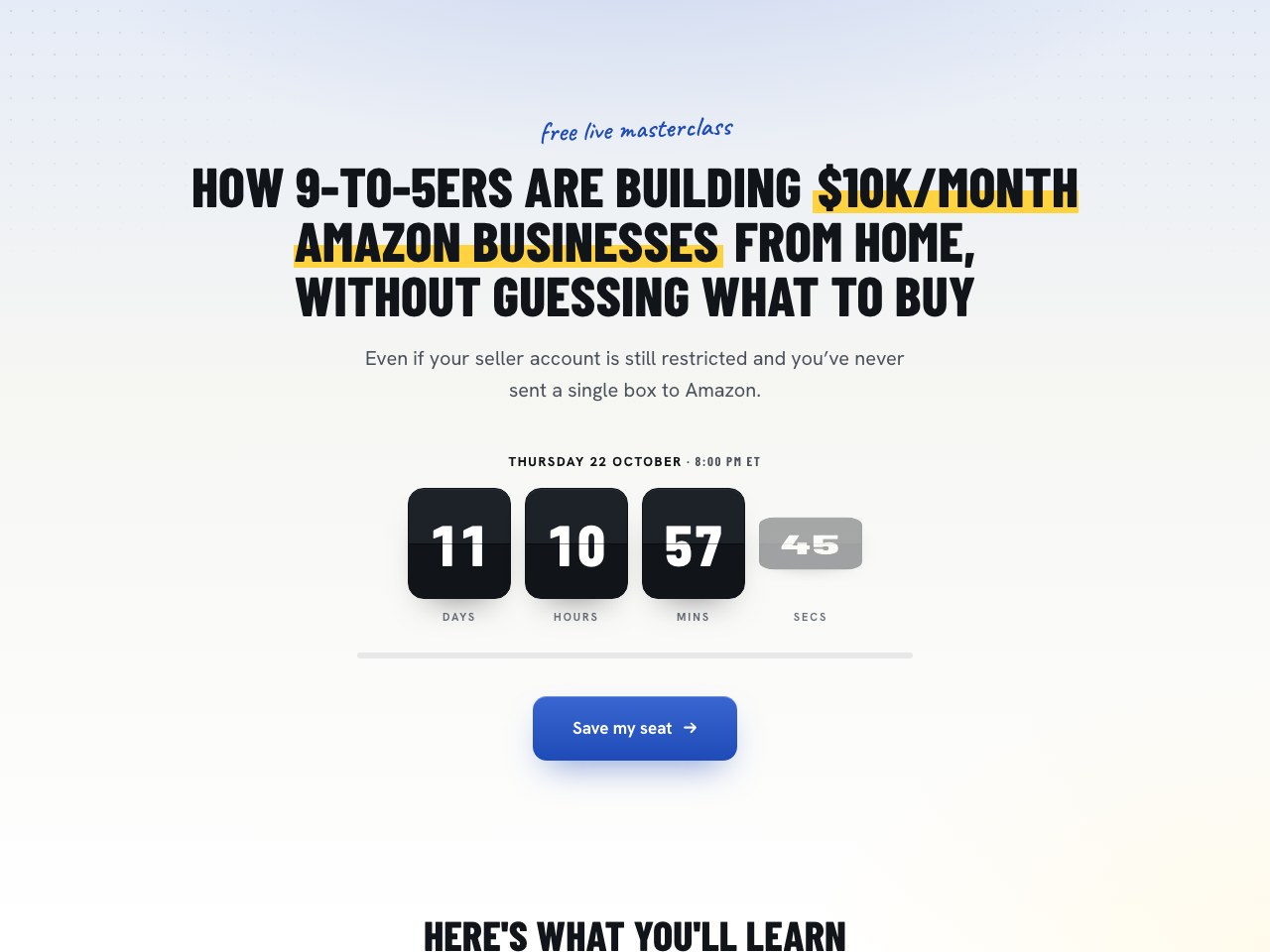 Registration page preview