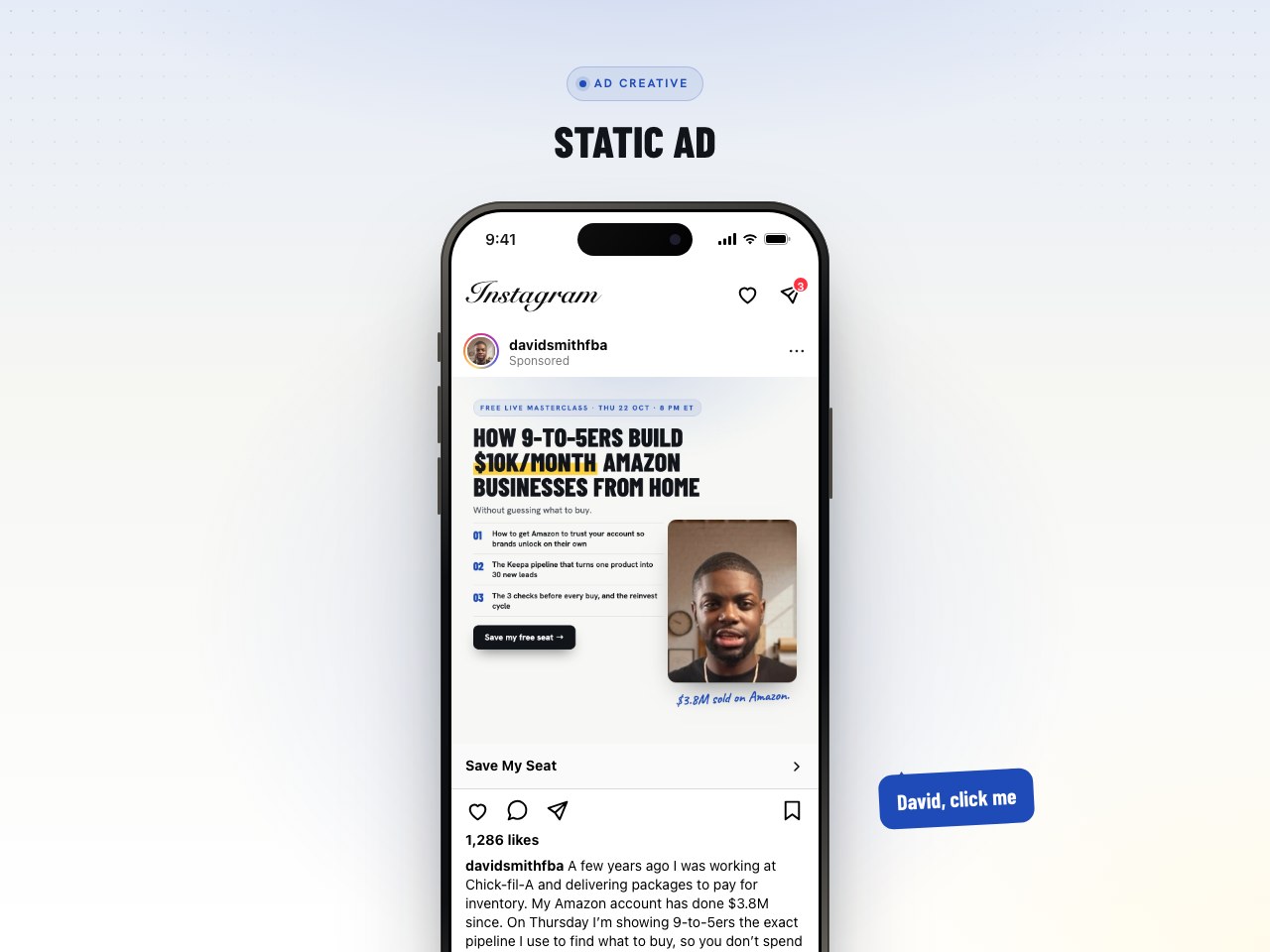 Static ad preview